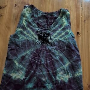 Tie-Dye Tank Top with Emblem